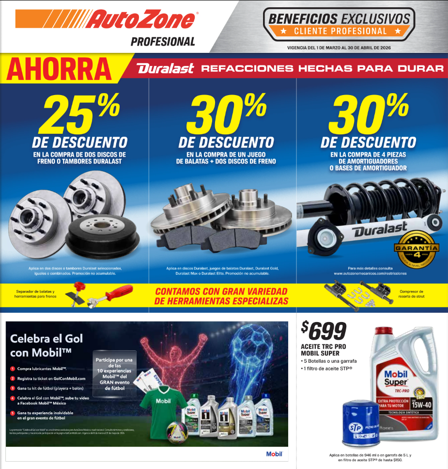 Folleto promocional Marzo – Abril